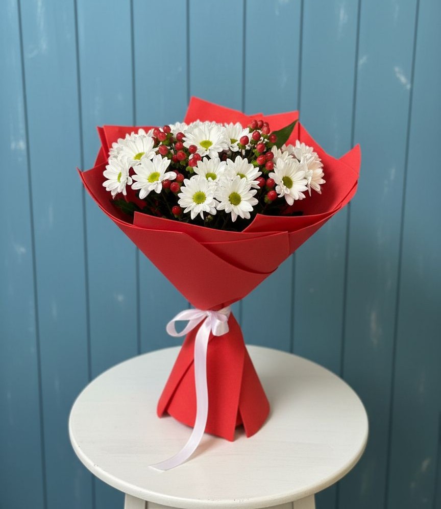 Букет цветов из: Хризантемы в Таёжном