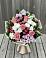 Букет цветов из: Альстромерии, Гвоздики, Розы и Хризантемы в Таёжном
