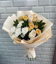 Букет цветов из:  Розы и Хризантемы в Таёжном