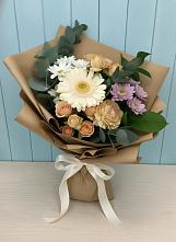 Букет цветов из:  Герберы и Хризантемы в Таёжном