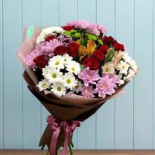 Букет цветов из:  Розы, Хризантемы и Альстромерии #REPLACE_PRED# Таёжном
