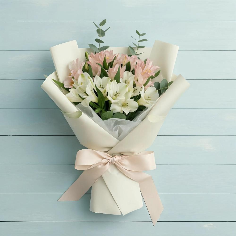 Букет цветов из: Альстромерии в Таёжном