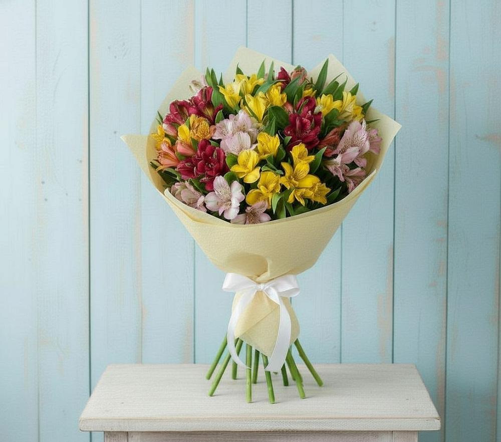 Букет цветов из: Альстромерии в Таёжном