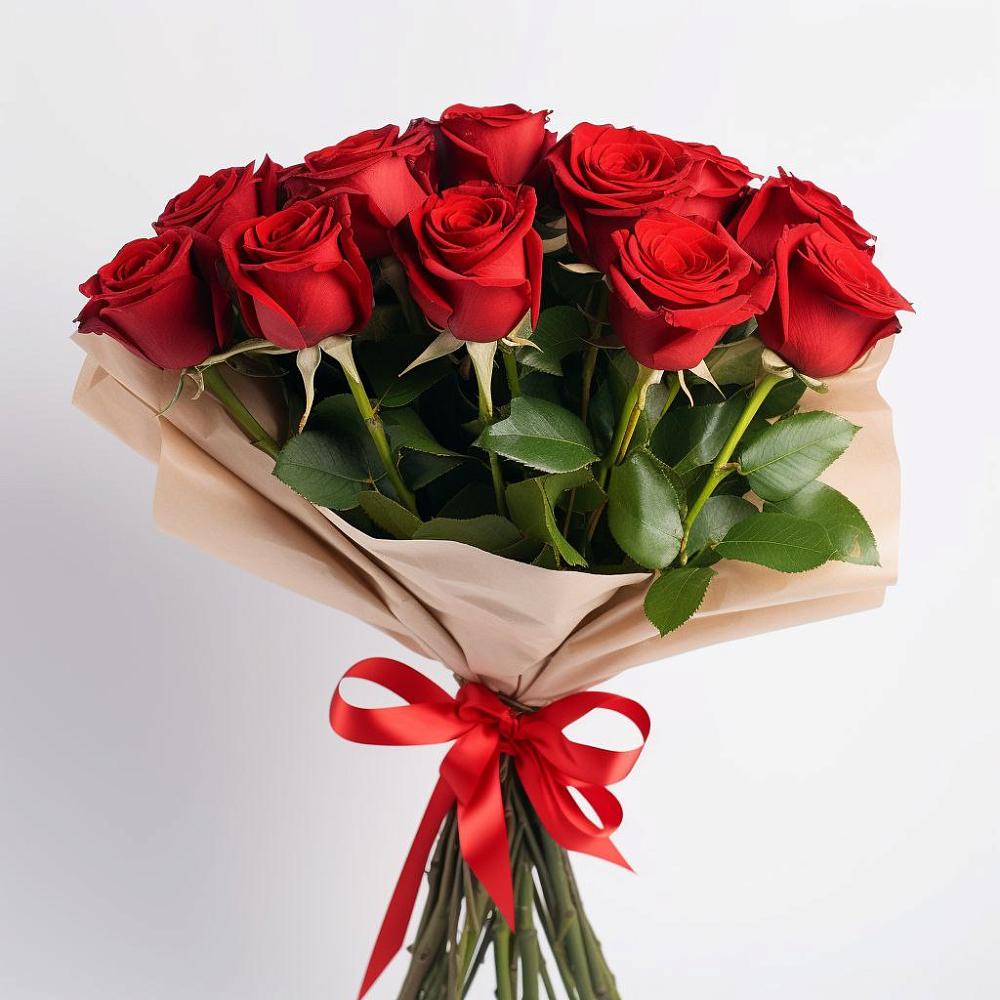 Букет 11 Красных роз Эдлесс Лав в Таёжном